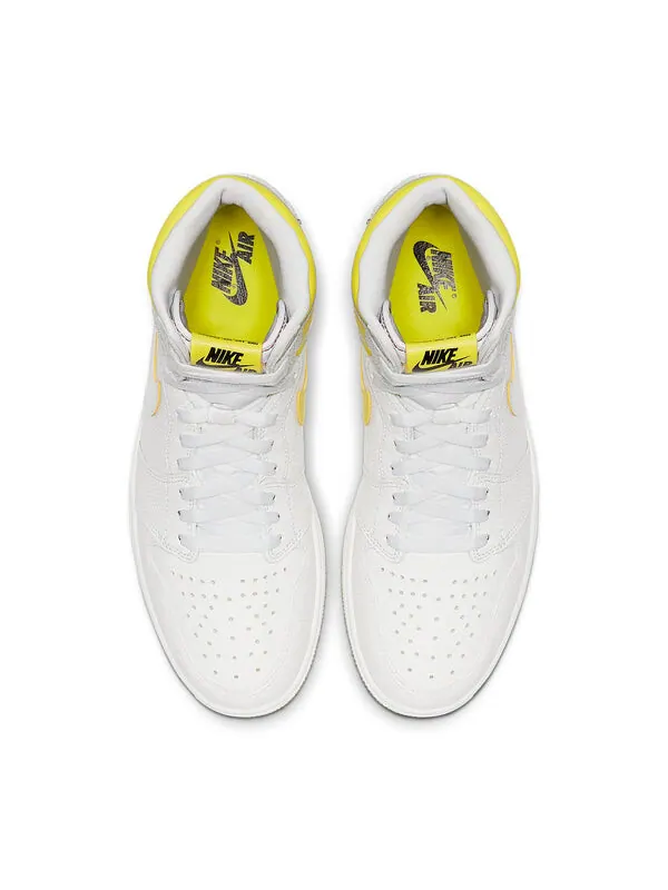 Кроссовки 1 ретро высокие og Air Jordan — изображение 4 из 4, белый/желтый-черный