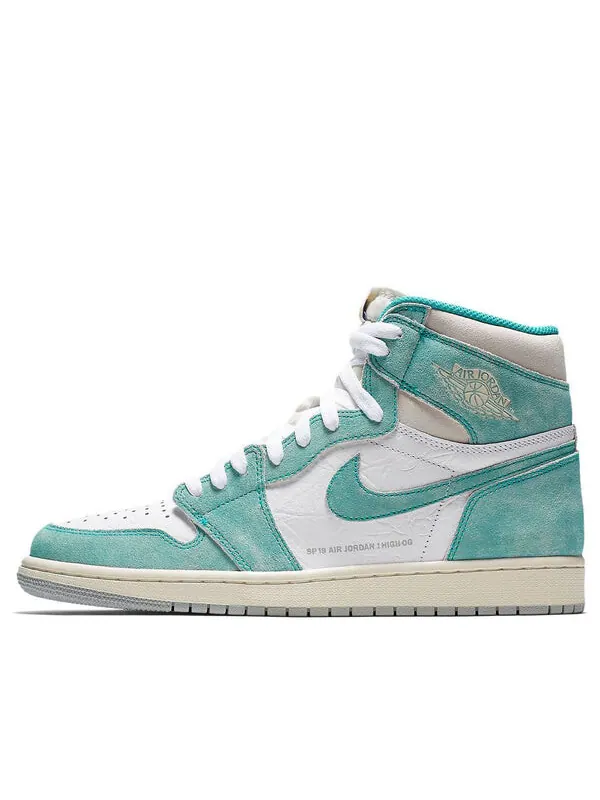 Кроссовки 1 ретро высокие og Air Jordan — изображение 1 из 4, зеленый/-белый-серый