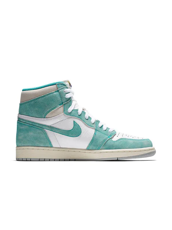 Кроссовки 1 ретро высокие og Air Jordan — изображение 2 из 4, зеленый/-белый-серый