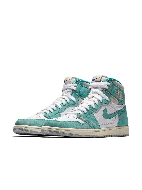 Кроссовки 1 ретро высокие og Air Jordan — изображение 3 из 4, зеленый/-белый-серый