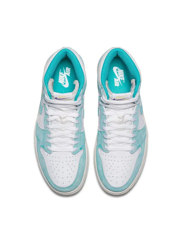 Кроссовки 1 ретро высокие og Air Jordan — изображение 4 из 4, зеленый/-белый-серый