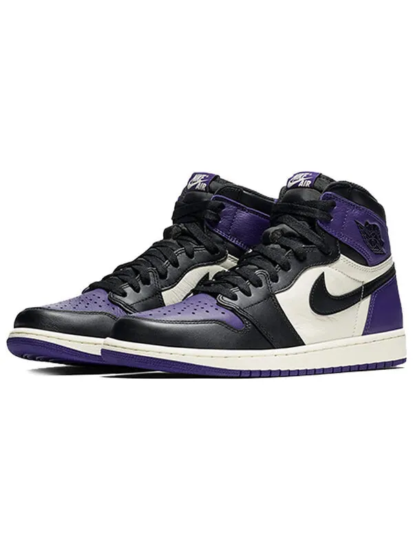 Кроссовки 1 ретро высокие og Air Jordan — изображение 3 из 4, фиолетовый/черный