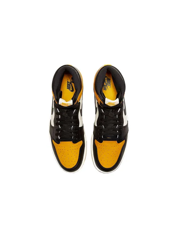 Кроссовки 1 retro high og 'yellow toe white' Air Jordan — изображение 4 из 4, черный/белый