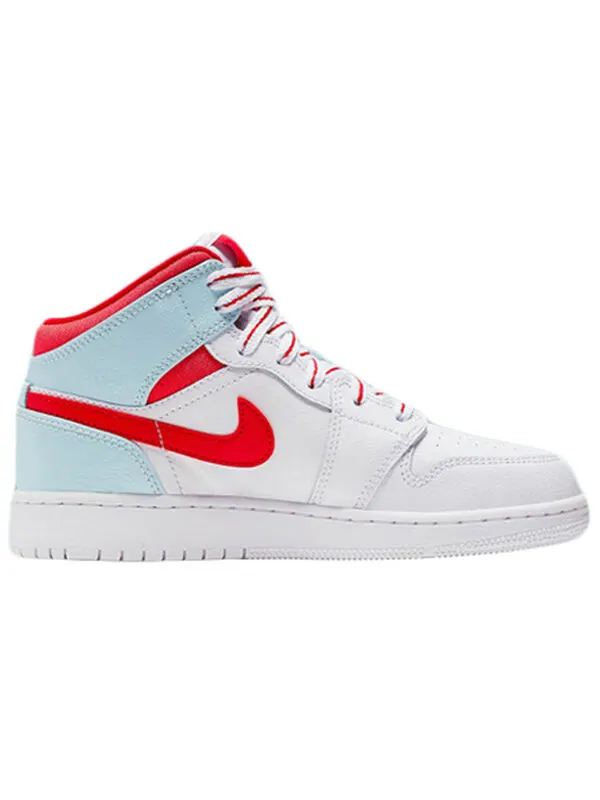 Кроссовки 1 средние Air Jordan — изображение 2 из 4, белый/красный/синий