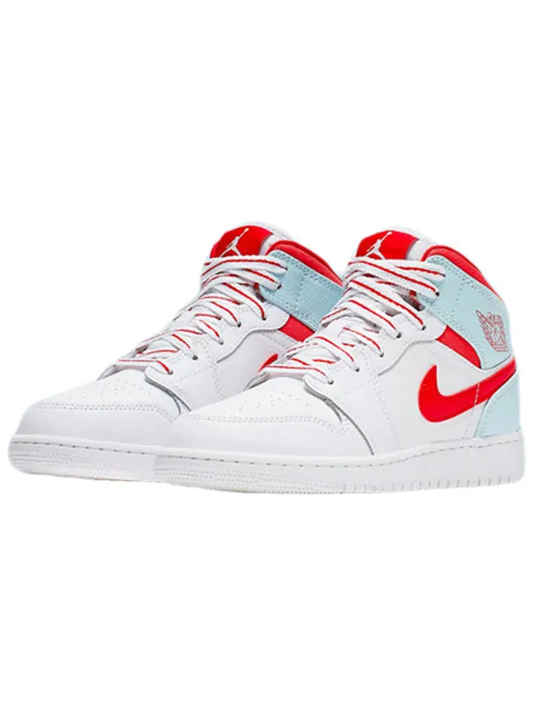 Кроссовки 1 средние Air Jordan — изображение 3 из 4, белый/красный/синий