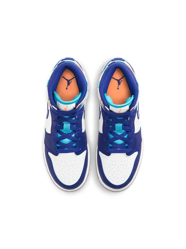 Кроссовки 1 средние Air Jordan — изображение 4 из 4, белый/синий