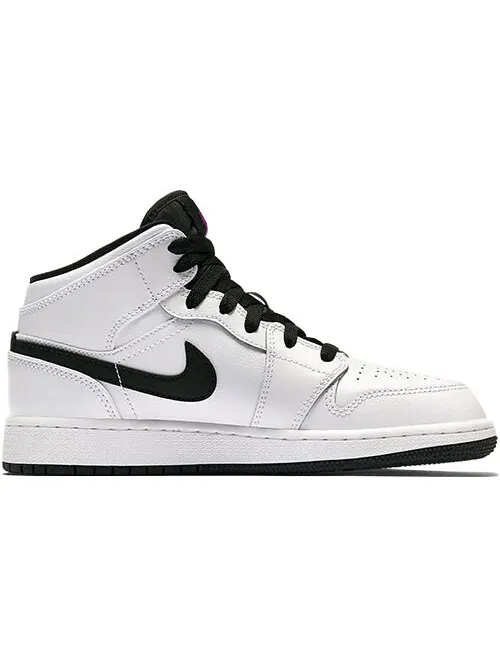 Кроссовки 1 средние Air Jordan — изображение 2 из 4, белый/черный/фиолетовый