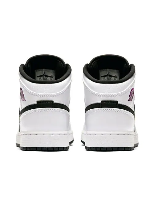 Кроссовки 1 средние Air Jordan — изображение 4 из 4, белый/черный/фиолетовый