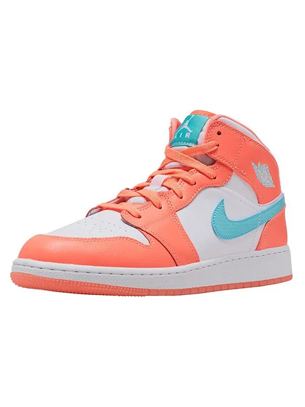 Кроссовки 1 средние Air Jordan — изображение 2 из 4, светлый голубой-белый