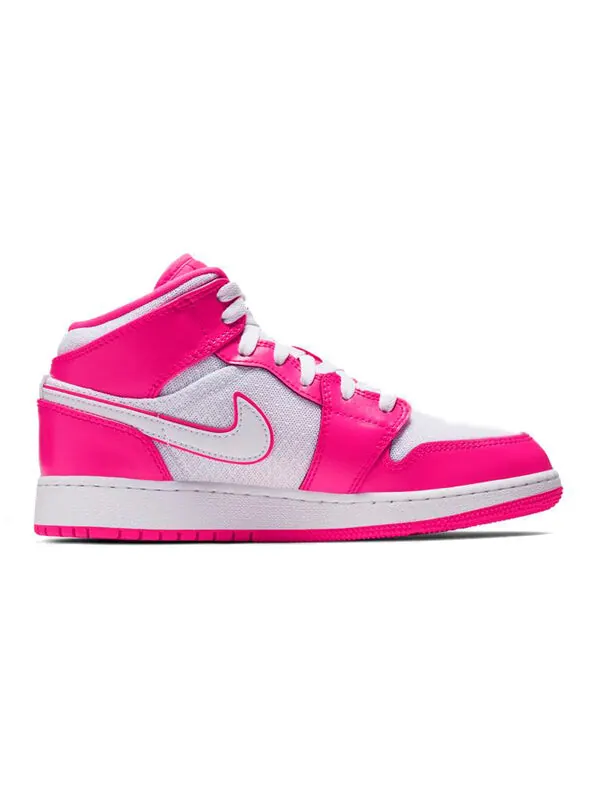 Кроссовки 1 средние Air Jordan — изображение 2 из 4, розовый/белый