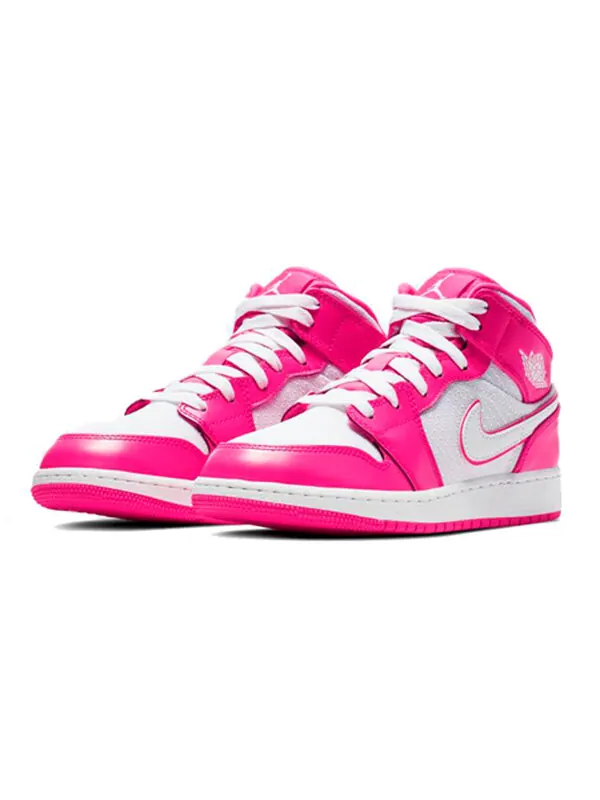 Кроссовки 1 средние Air Jordan — изображение 3 из 4, розовый/белый