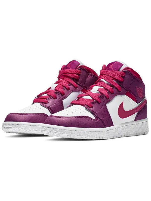 Кроссовки 1 mid 'rush pink' Air Jordan — изображение 2 из 4, розовый