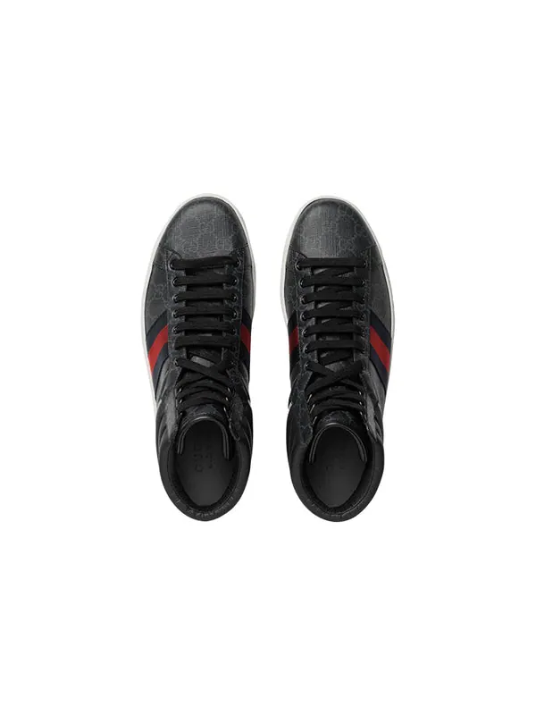 Кроссовки ace gg high top 'black' Gucci — изображение 3 из 4, черный