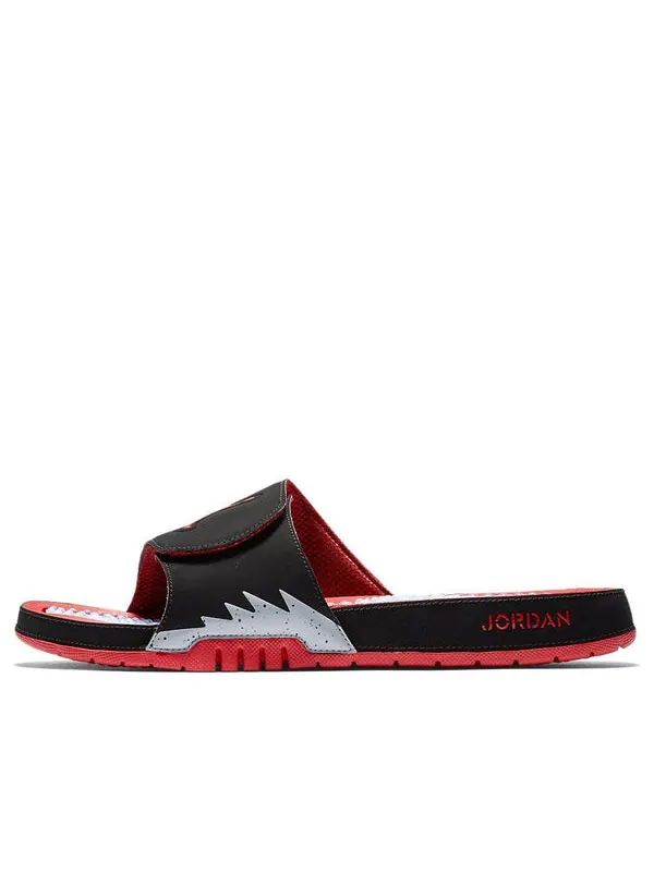 Тапочки hydro 5 retro black red slippers 'black red white' Air Jordan — изображение 1 из 4, черный/красный/белый