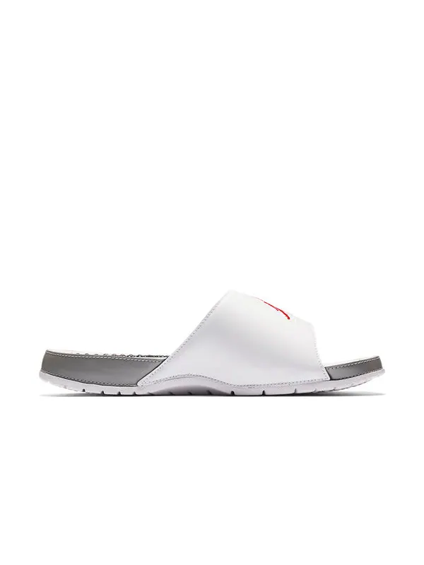 Тапочки hydro 5 slide 'white red silver' Air Jordan — изображение 2 из 4, белый