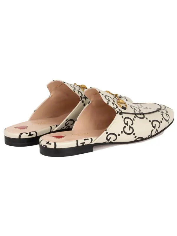 Кроссовки princetown gg debossed leather slipper 'black nerd' Gucci — изображение 3 из 4, черный/белый