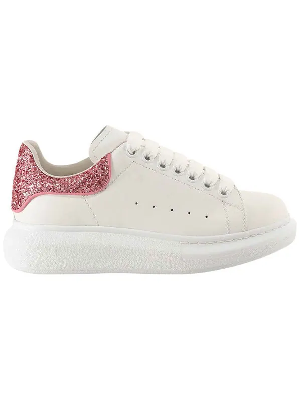 Кроссовки oversized sneaker 'beige pink glitter' Alexander Mcqueen — изображение 2 из 4, бежевый/розовый