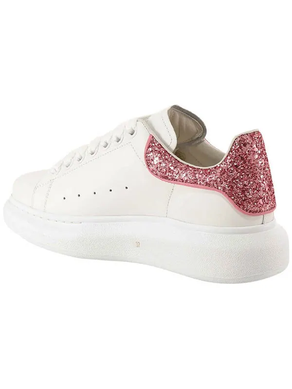 Кроссовки oversized sneaker 'beige pink glitter' Alexander Mcqueen — изображение 4 из 4, бежевый/розовый