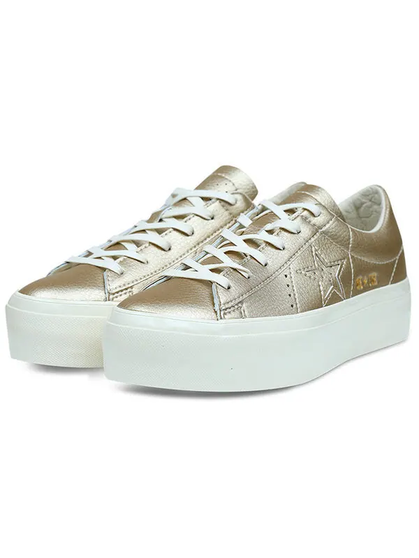 Кроссовки one star platform ox 'light gold' Converse — изображение 3 из 4, светлый золотистый