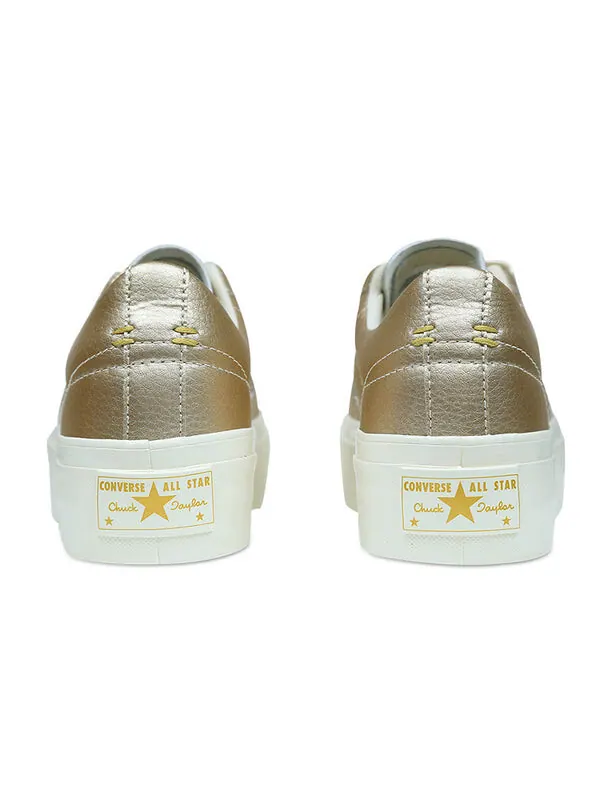 Кроссовки one star platform ox 'light gold' Converse — изображение 4 из 4, светлый золотистый