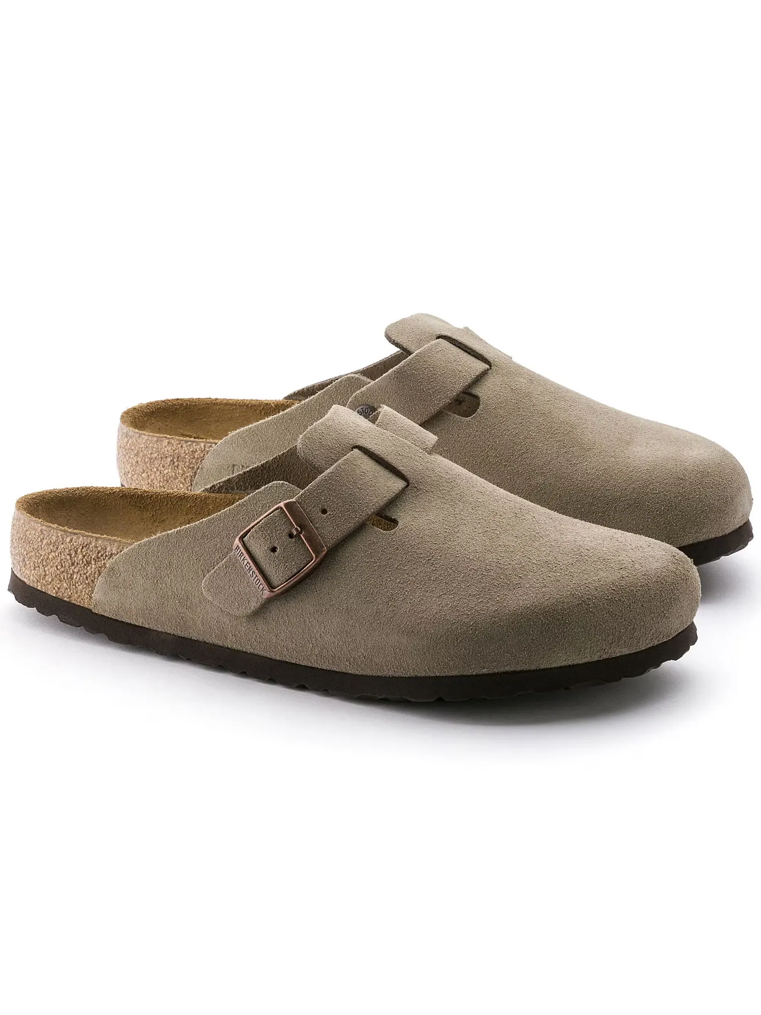 Клоги Birkenstock Boston Soft Footbed из замши — изображение 4 из 11, тауп