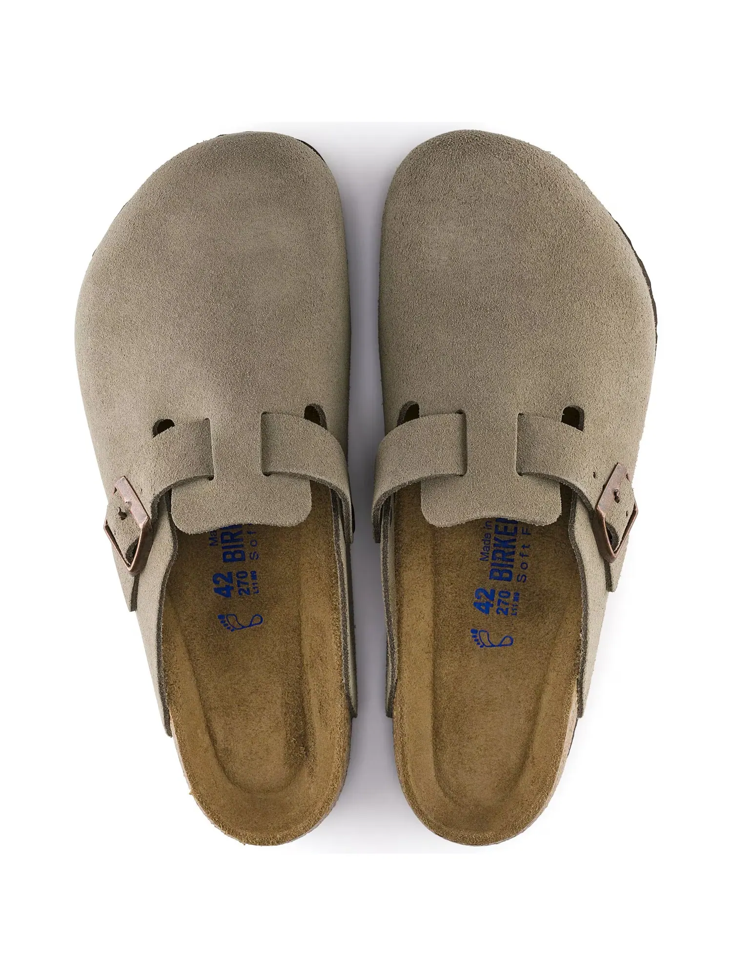 Клоги Birkenstock Boston Soft Footbed из замши — изображение 6 из 11, тауп