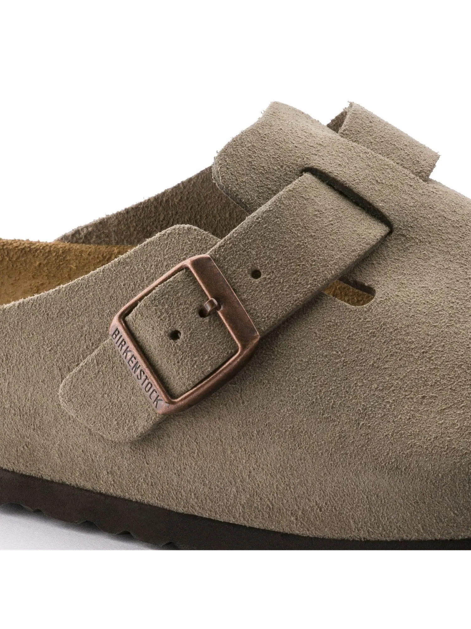 Клоги Birkenstock Boston Soft Footbed из замши — изображение 8 из 11, тауп