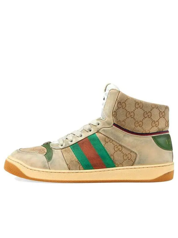 Кроссовки screener gg high 'off-white' Gucci — изображение 1 из 4, бежевый