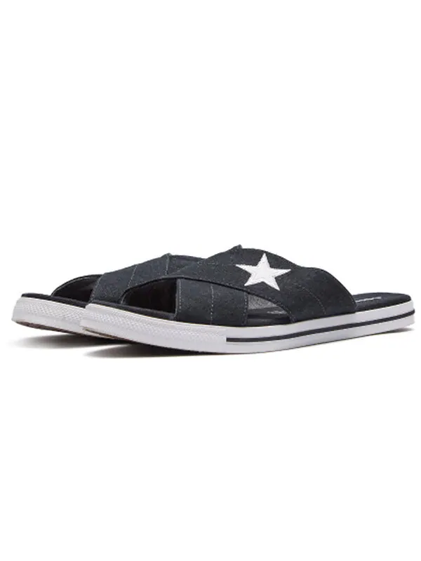 Тапочки one star slide 'black' Converse — изображение 3 из 4, черный
