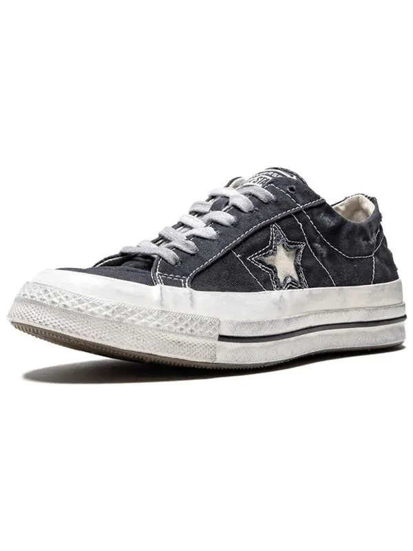 Кроссовки one star ox faith connexion dirty shoes Converse — изображение 2 из 4, черный белый