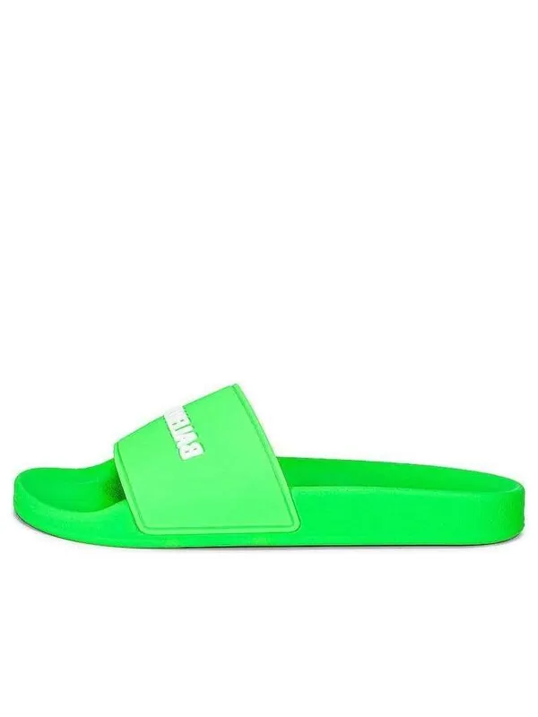 Сандалии pool slide 'neon green' Balenciaga — изображение 1 из 4, зеленый