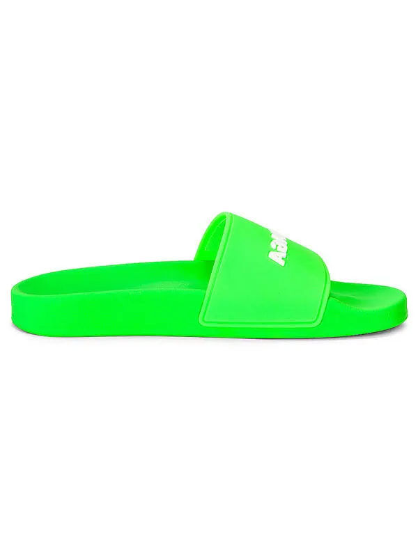Сандалии pool slide 'neon green' Balenciaga — изображение 2 из 4, зеленый