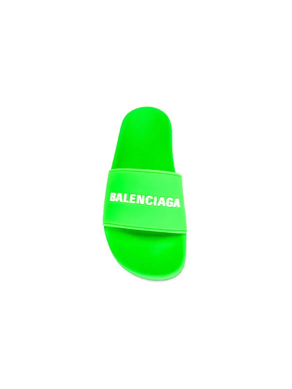 Сандалии pool slide 'neon green' Balenciaga — изображение 4 из 4, зеленый