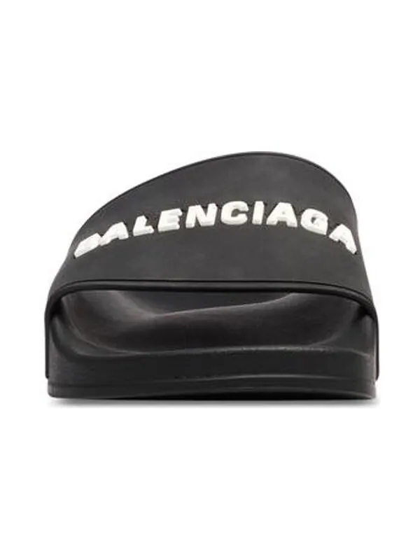 Сандалии pool slides 'black' Balenciaga — изображение 3 из 4, черный
