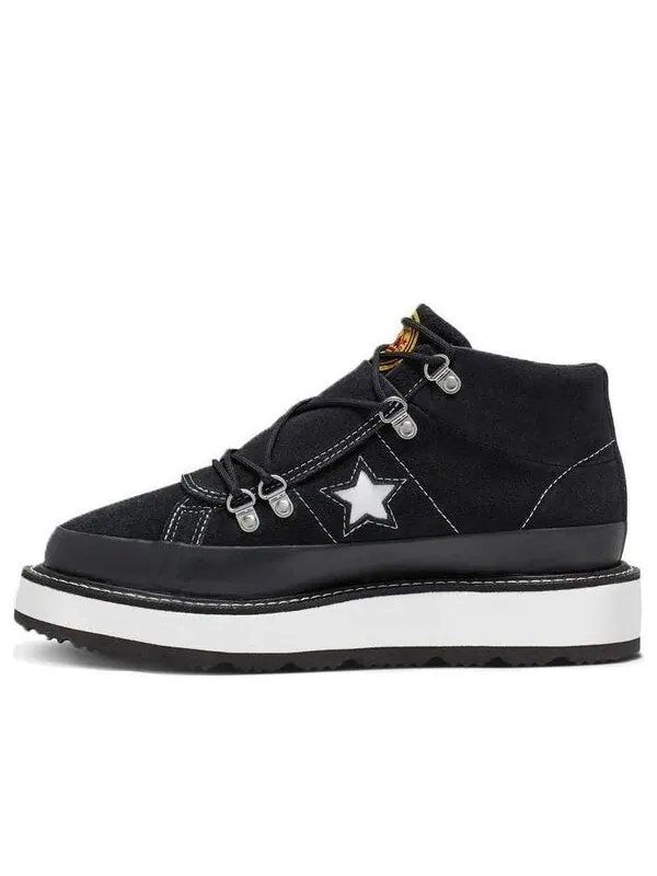 Кроссовки fleece lined boot one star thick sole black white Converse — изображение 1 из 4, черный/белый