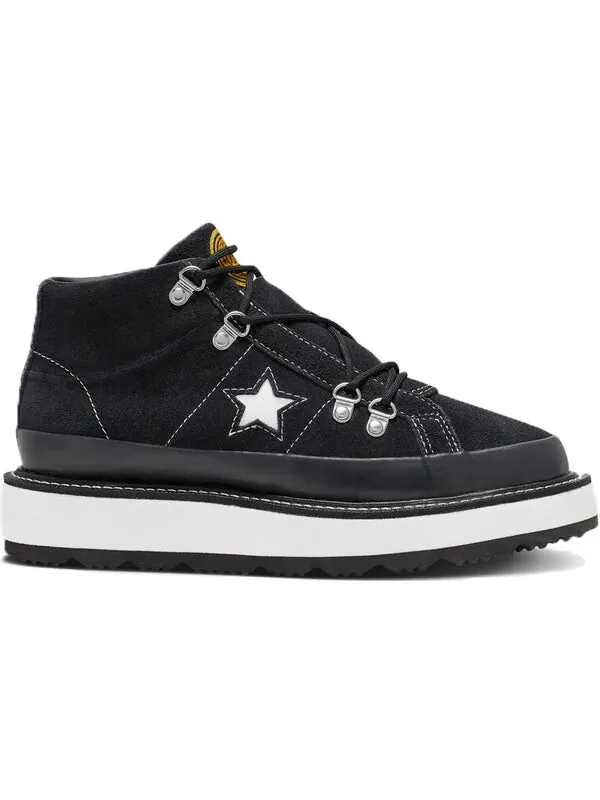 Кроссовки fleece lined boot one star thick sole black white Converse — изображение 2 из 4, черный/белый