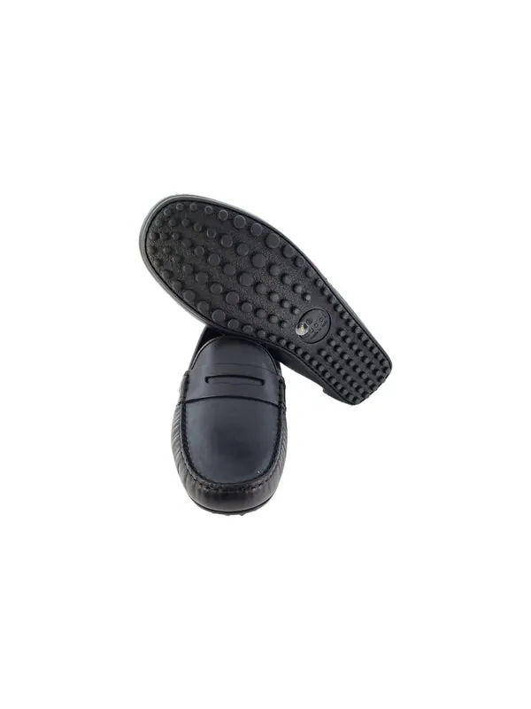Кроссовки web accent leather loafers 'black' Gucci — изображение 4 из 4, черный