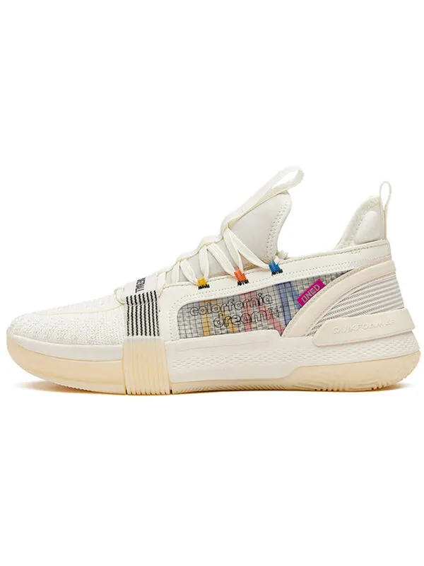 Кроссовки 361 Degrees x Qu!k Foam Lite Running Shoes 'White' — изображение 2 из 4, бежевый/белый