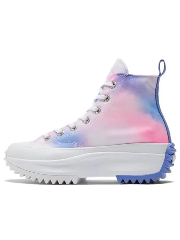 Кроссовки run star hike high 'cloud wash - storm pink' Converse — изображение 1 из 4, синий/розовый