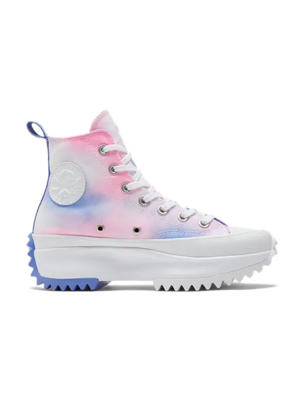 Кроссовки run star hike high 'cloud wash - storm pink' Converse — изображение 2 из 4, синий/розовый
