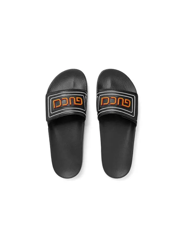 Кроссовки slide ' logo - black' Gucci — изображение 4 из 4, черный