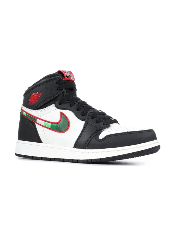 Кроссовки 1 ретро высокие Air Jordan — изображение 2 из 4, черный/красный--синий