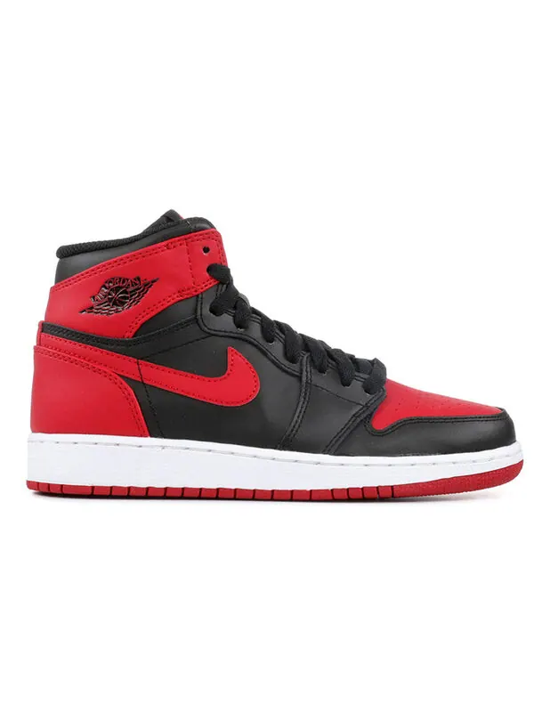 Кроссовки 1 ретро высокие og Air Jordan — изображение 2 из 4, черный/красный-белый