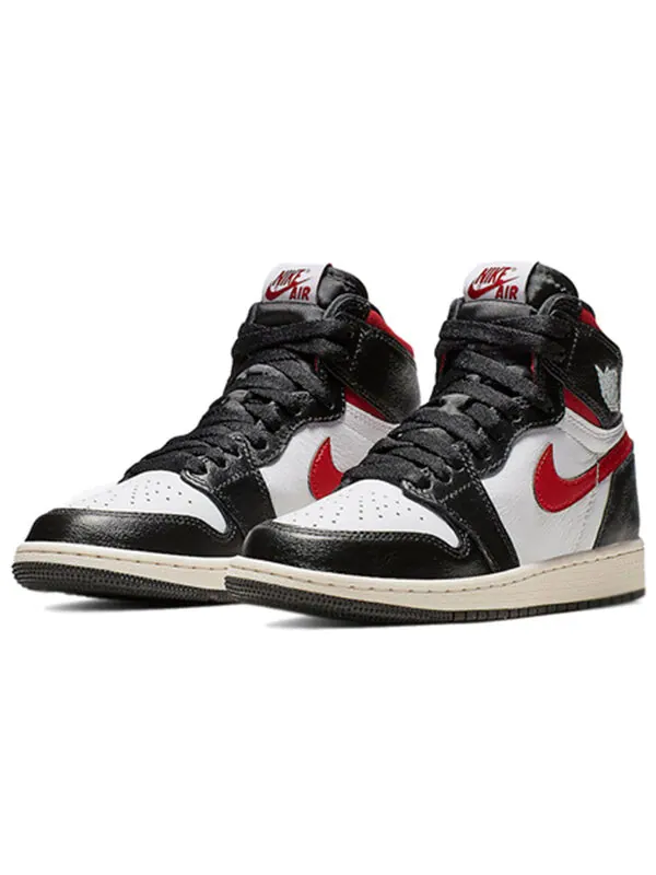 Кроссовки 1 ретро высокие og Air Jordan — изображение 3 из 4, черный/красный-белый