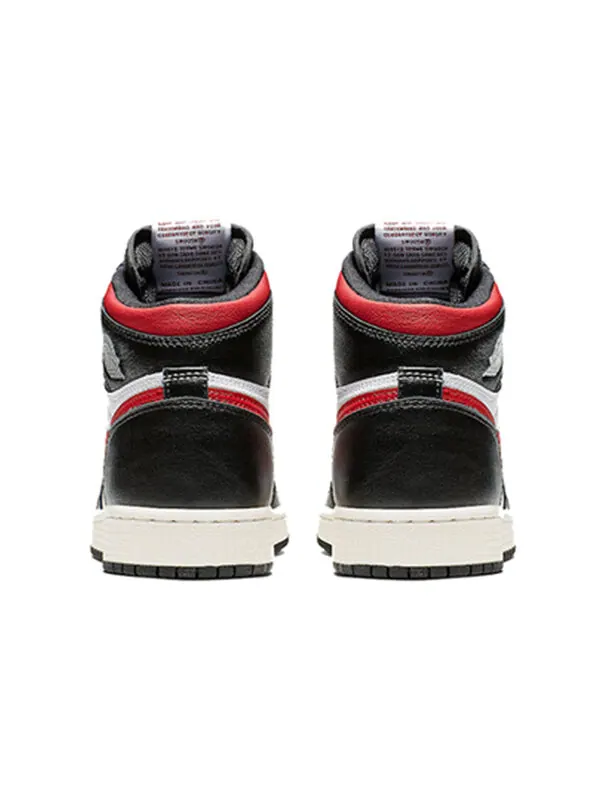 Кроссовки 1 ретро высокие og Air Jordan — изображение 4 из 4, черный/красный-белый