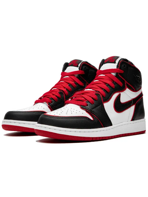 Кроссовки 1 ретро высокие og Air Jordan — изображение 2 из 4, черный/красный-белый