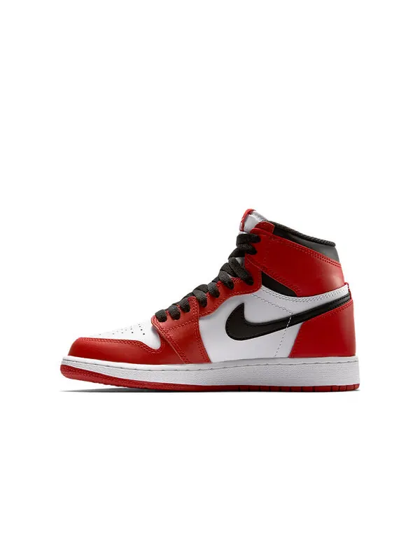 Кроссовки 1 ретро высокие og Air Jordan — изображение 2 из 4, белый/красный-черный