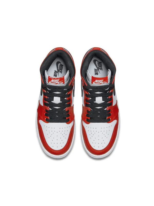 Кроссовки 1 ретро высокие og Air Jordan — изображение 4 из 4, белый/красный-черный