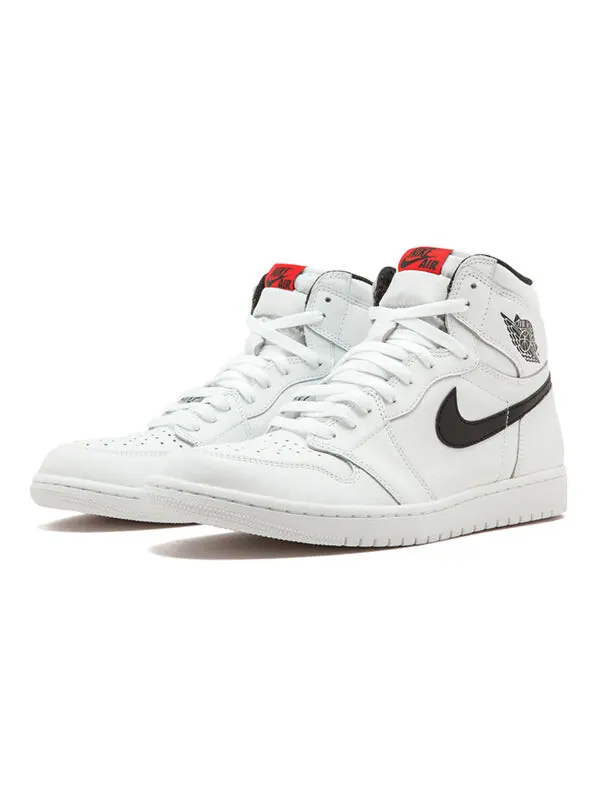 Кроссовки 1 ретро высокие og Air Jordan — изображение 2 из 4, белый/черный