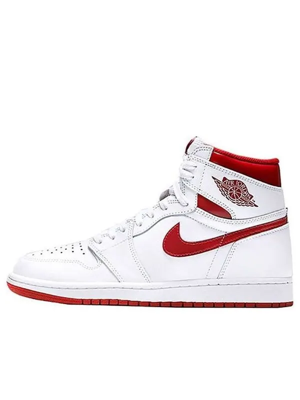 Кроссовки 1 ретро высокие og Air Jordan — изображение 1 из 4, белый/красный